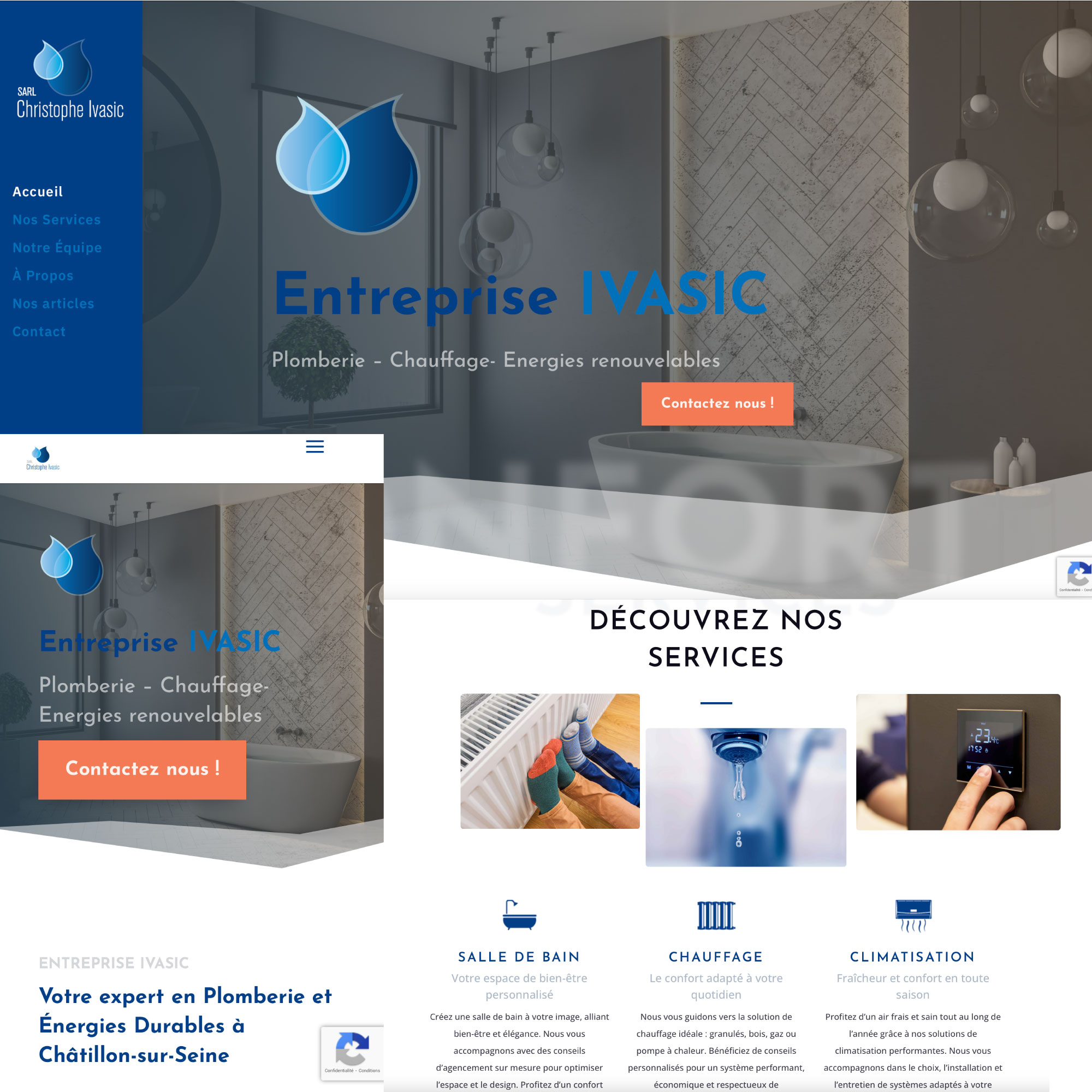 Site web WordPress responsive créé pour l'entreprise Ivasic