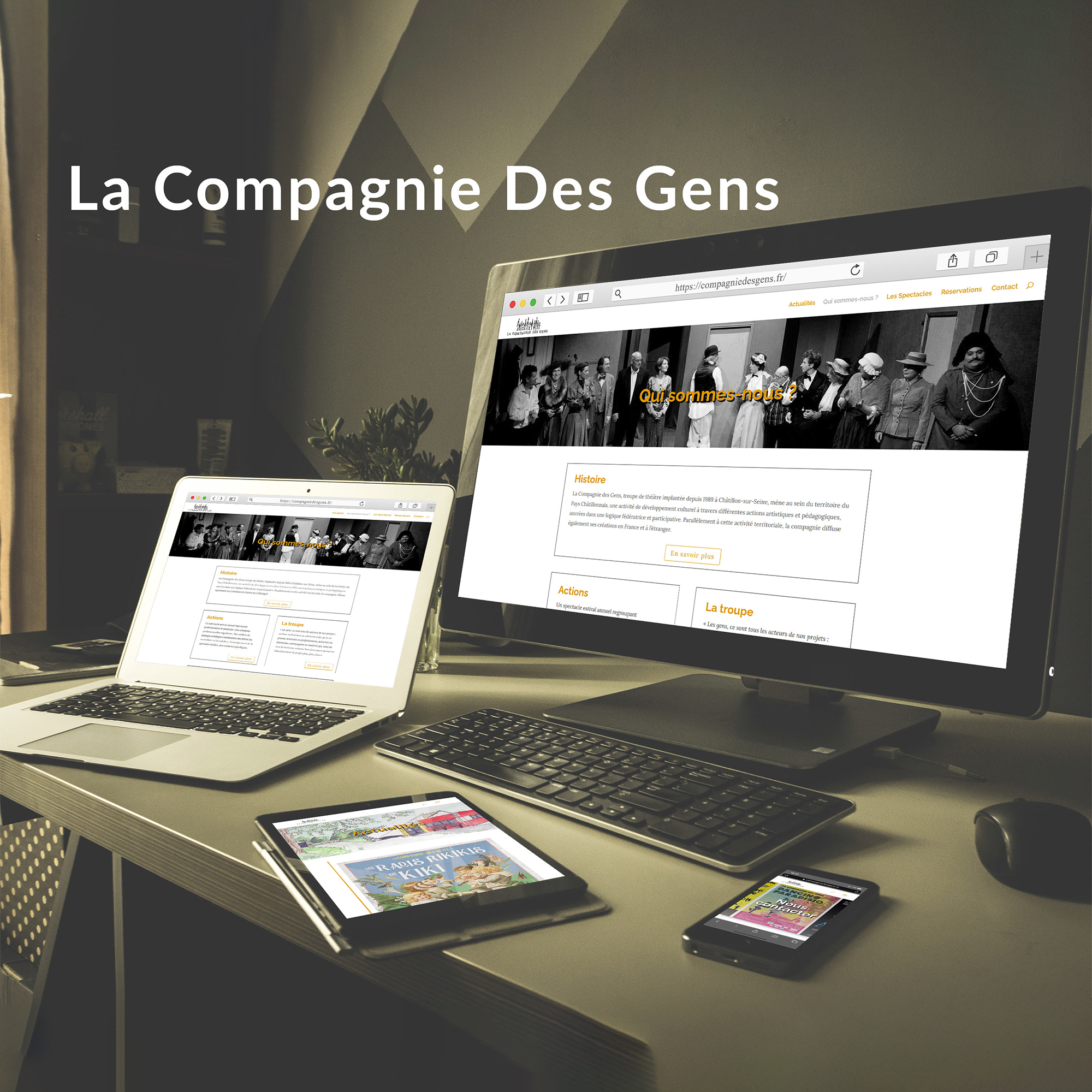 Site web de la Compagnie des Gens théâtre